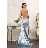 GLS Collective Fitted beaded shimmery gown 3045