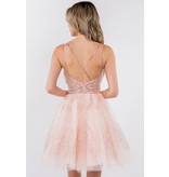 GLS Collective Glitter tank v-neck short ballgown 1965