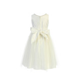 SWEET KIDS SATIN & PEARL SHORT GOWN W/ TULLE SK781