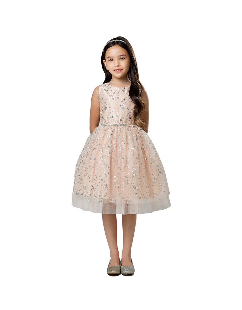 SWEET KIDS DIA SEQ PEEK A BOO TULLE SHORT GOWN SK926