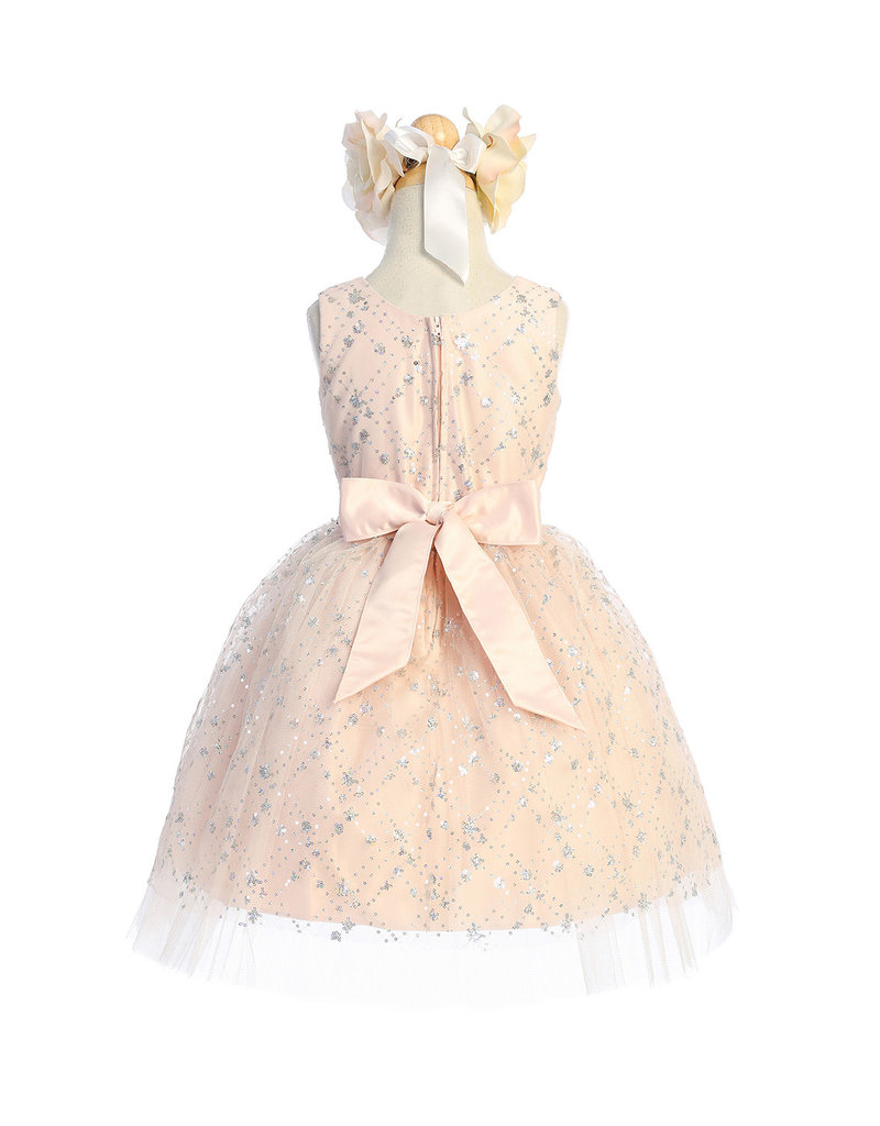 SWEET KIDS DIA SEQ PEEK A BOO TULLE SHORT GOWN SK926