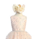 SWEET KIDS DIA SEQ PEEK A BOO TULLE SHORT GOWN SK926