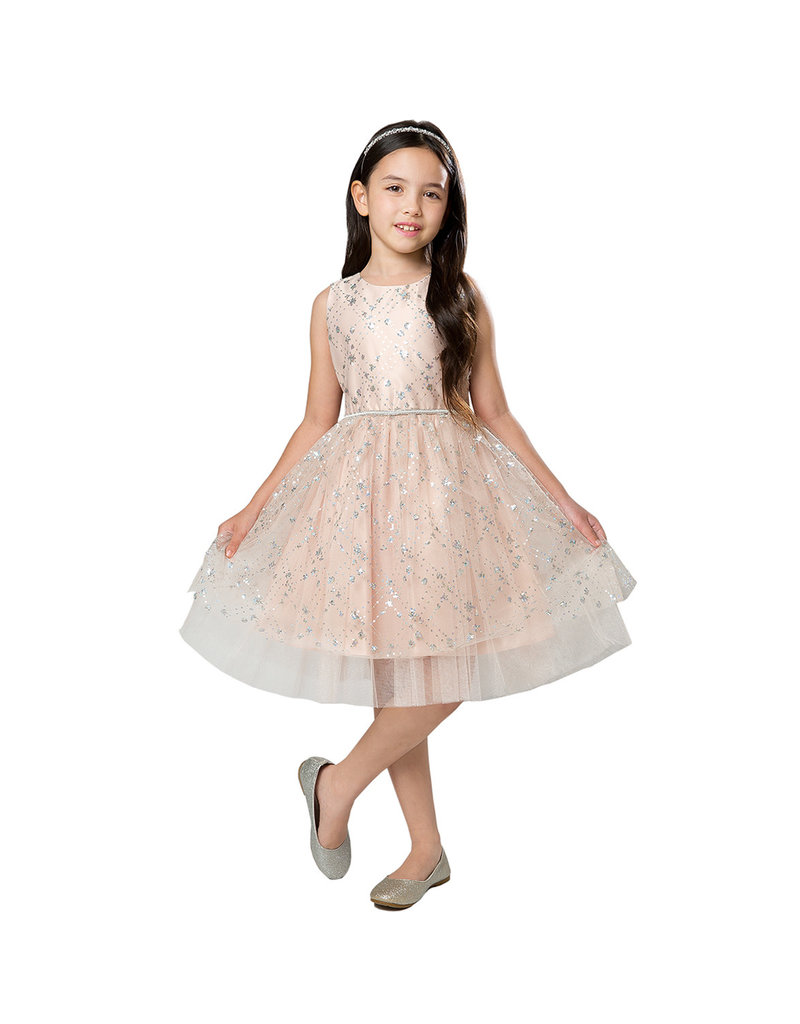 SWEET KIDS DIA SEQ PEEK A BOO TULLE SHORT GOWN SK926