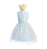 SWEET KIDS DIA SEQ PEEK A BOO TULLE SHORT GOWN SK926