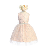 SWEET KIDS DIA SEQ PEEK A BOO TULLE SHORT GOWN SK926