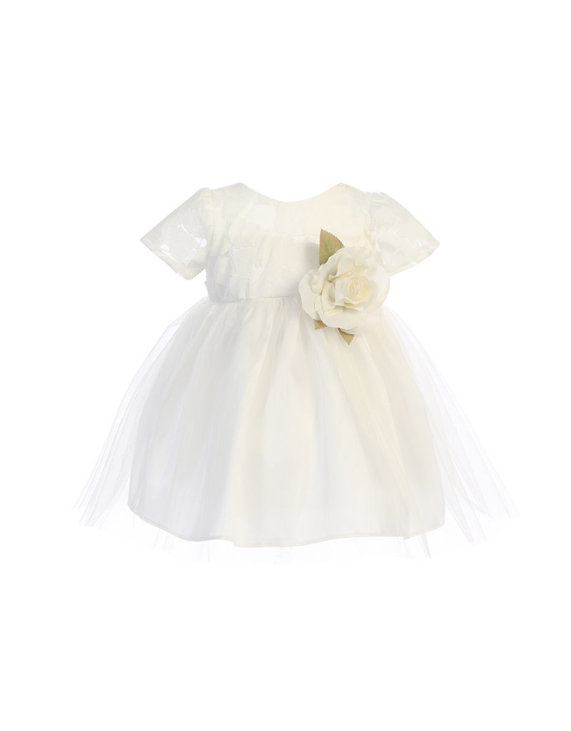 SWEET KIDS SOFT SPRING JASMINE LACE SHORT GOWN W/ TULLE SKB742