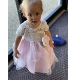 SWEET KIDS SOFT SPRING JASMINE LACE SHORT GOWN W/ TULLE SKB742