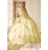 3D Lace tulle cape sleeve ballgown 1436