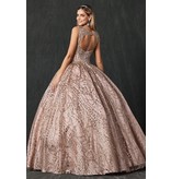 Glitter tulle lace ballgown 1428
