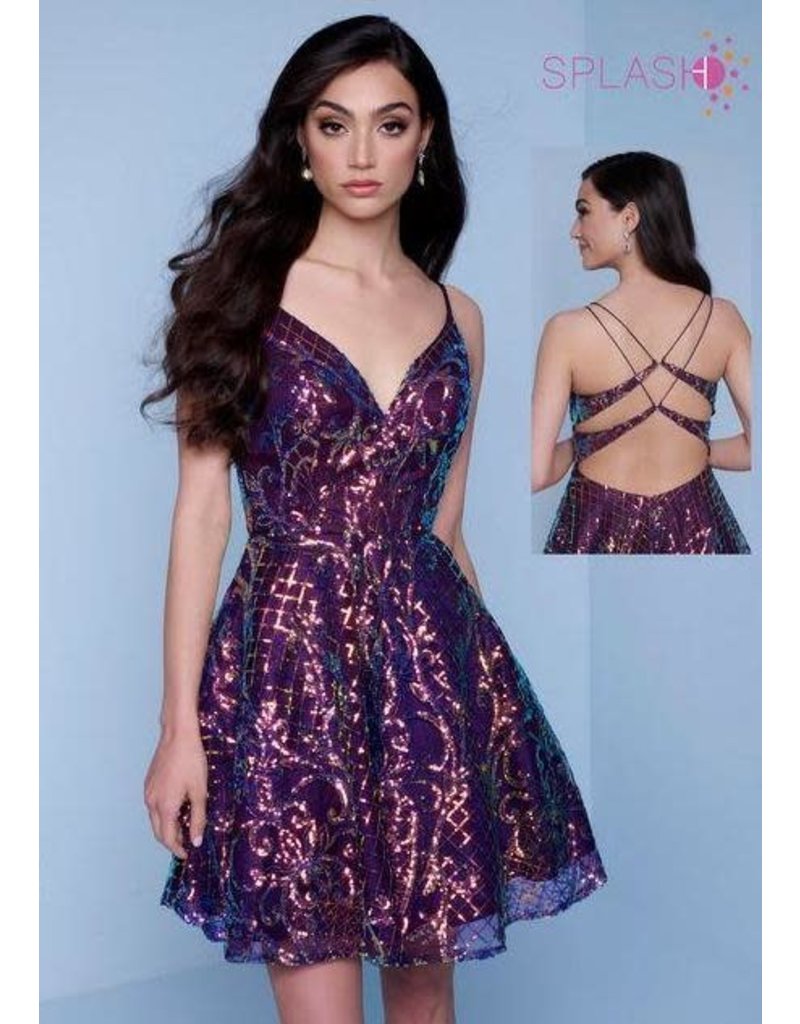 FULL SEQUIN W/ STRAPPY BACK F331