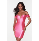 OFF SHOULDER STRETCH SATIN 4525