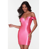 OFF SHOULDER STRETCH SATIN 4525