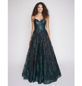 SEQUIN BALLGOWN W/ LACE UP BACK 4300