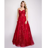 SEQUIN BALLGOWN W/ LACE UP BACK 4300