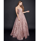 SEQUIN BALLGOWN W/ LACE UP BACK 4300
