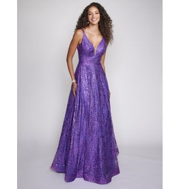 SEQUIN GLITTER A-LINE GOWN 4301