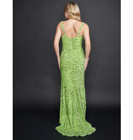 SEQUIN GOWN W/ LEG SLIT 4311