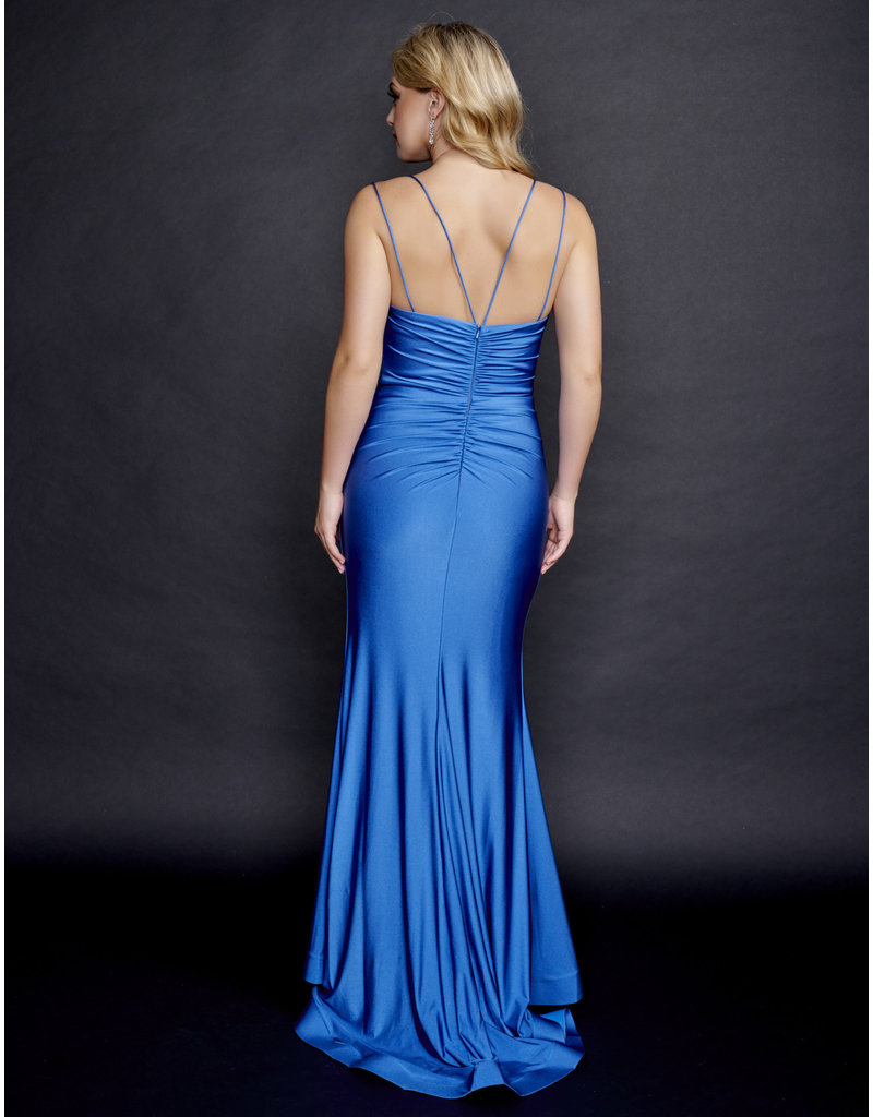 SIMPLE GOWN W/ SQUARE NECKLINE 7507