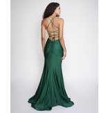 FLORAL BODICE GOWN W/ LACE UP BACK 8207
