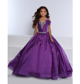 OFF SHOULDER BALLGOWN W/ BEADED WAIST & BODICE G1273