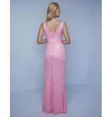 SEQUIN TANK VNECK FITTED GOWN K725