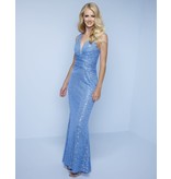 SEQUIN TANK VNECK FITTED GOWN K725