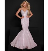 Tank v-neck fitted mermaid w/ruffle open back 20126