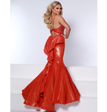 Tank v-neck fitted mermaid w/ruffle open back 20126