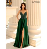 CHIFFON GOWN W/ LACE BODICE 8021