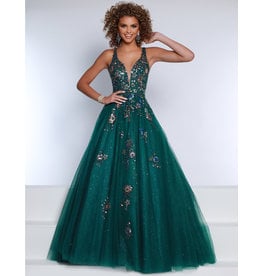 Beaded Tank v-neck tulle ballgown 23194