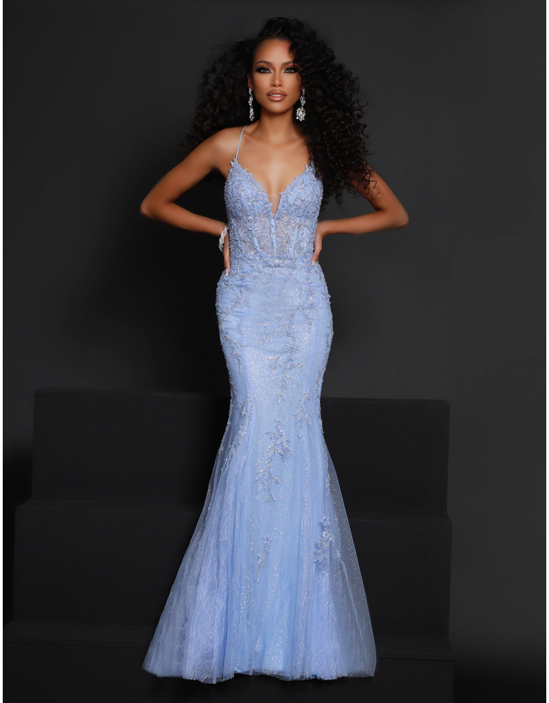 Beaded Lace fitted tulle mermaid 23109