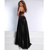 One shoulder side cut out a-line gown 23248