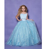 Tank Satin bodice sequin skirt ballgown G1270