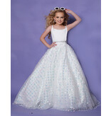 Tank Satin bodice sequin skirt ballgown G1270