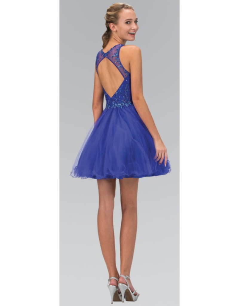 GLS Collective BEADED TULLE ILLUSION NECKLINE GS1405