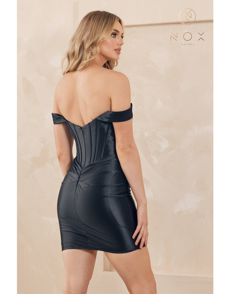 OFF THE SHOULDER, FITTED CORSET, MINI R799