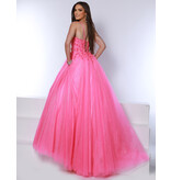 Tank v-neck 3D flower beaded bodice tulle ballgown 23196