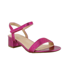 Ankle Strap Open Toe Low Block Heel BETH-1W