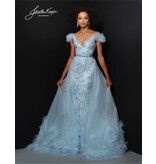 Fitted sequin accent detachable overskirt 2828