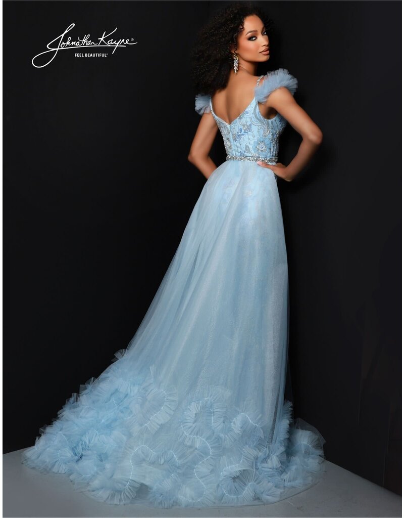 Fitted sequin accent detachable overskirt 2828