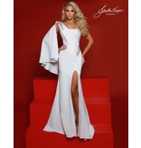 One shoulder fitted gown w/leg slit 2864