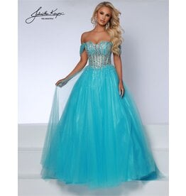 Off the shoulder corset beaded bodice ballgown 2825
