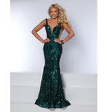 Tank v-neck sequin fitted mermaid gown 24373