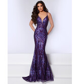 Spaghetti strap sequin fitted mermaid 24739