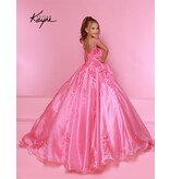 Sequin Mesh and Shimmer Organza Ballgown C336