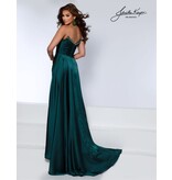 One shoulder rouched bodice gown 2898