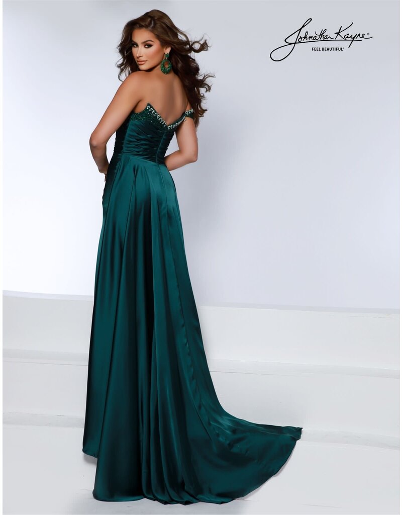 One shoulder rouched bodice gown 2898