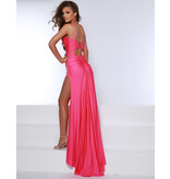 FITTED GLITTER GOWN W/ STRUCTURED BODICE 24228