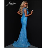 Sequin fitted mermaid with feather tank v-neck DKS5