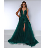 Tank strap lace tulle a-line gown 24232